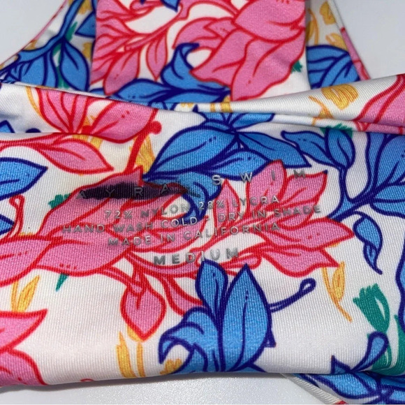 AYRA Swim high cut cheeky thong floral bikini bottom 12916 - Picture 3 of 5